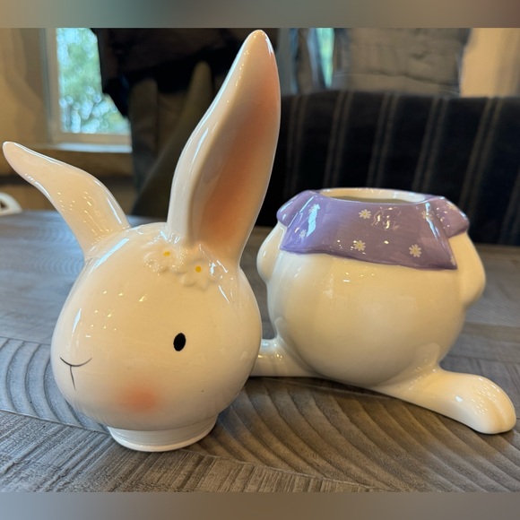 Bunny Cookie Jar - Canister by 10 Strawberry Street Lavender - Picture 6 of 8